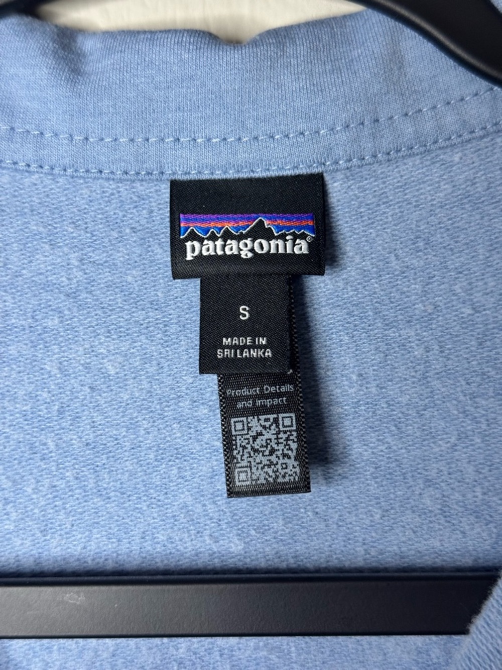 Patagonia Sky Blue Half-Zip Pullover Sweatshirt Women's Size Small - Picture 6 of 9